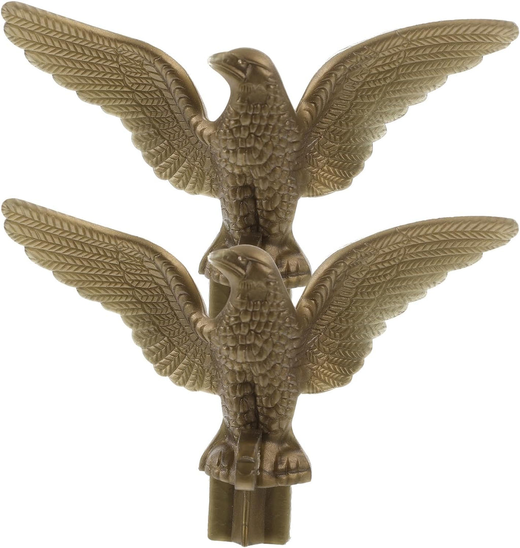 Golden Plastic Eagle Flag Pole Topper 2 Pack Y535