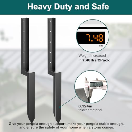 Heavy Duty Steel Fence Post Repair Stakes for Wood Fence M774468