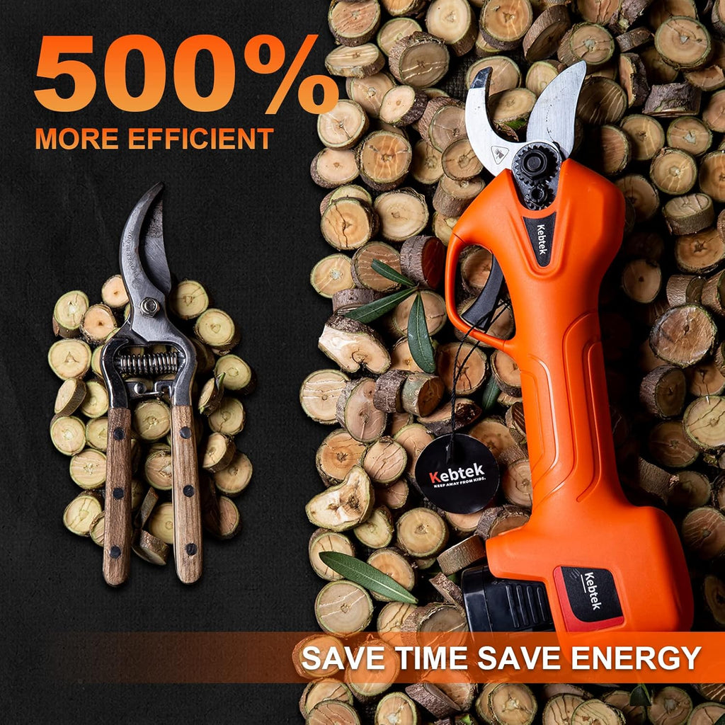 Cordless Electric Pruning Shears with 2Ah Batteries, 25mm Cutting Diameter A3494