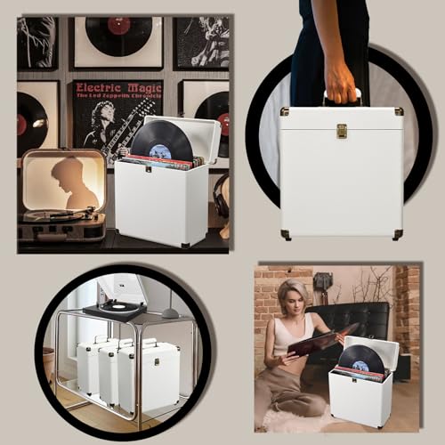 Vinyl Record Storage Box Holds 30 Albums T146