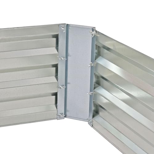 Galvanized Steel Rectangular Raised Garden Bed for Flowers, Plants, and Vegetables H772933