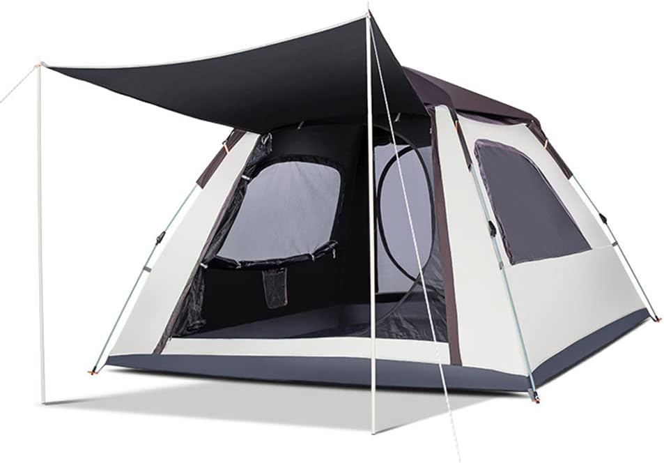 Camping Pop Up Tent for 3-4 Person, Waterproof Family Tent with Top Rainfly Instant Cabin Tent for Camping, Backpacking, Hiking Outdoor Music Festivals