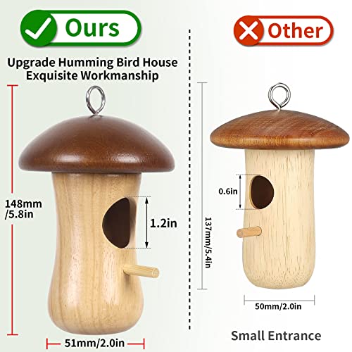 Hummingbird House Hanging Nest with Leaf for Outdoor Garden E75078