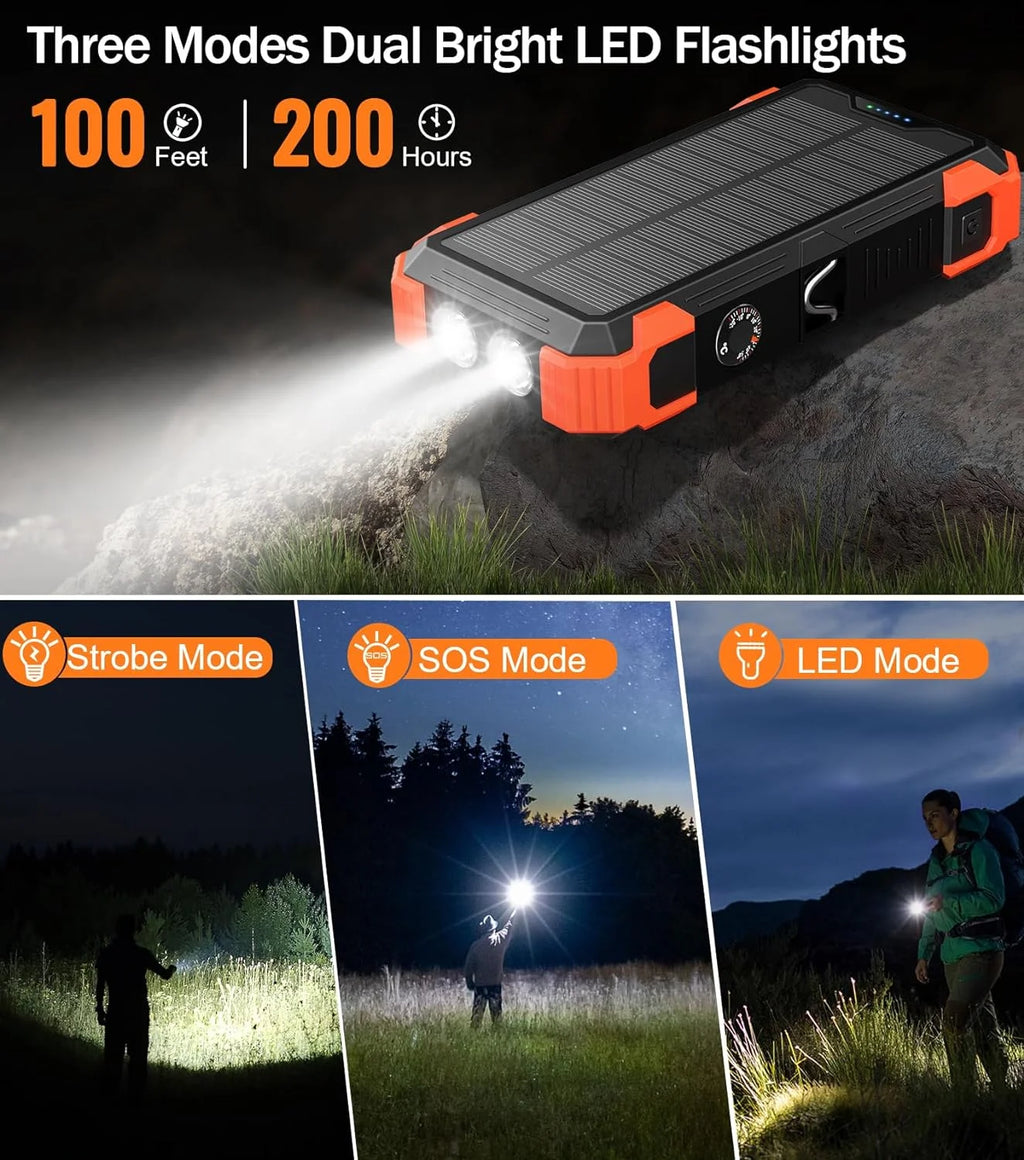 Solar Charger Power Bank with Cables for Cell Phone K11678
