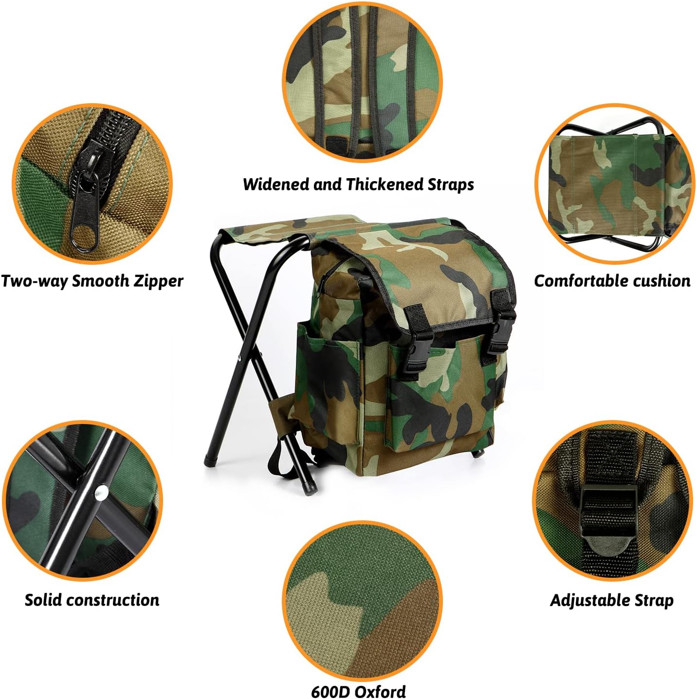 Portable Folding Camping Stool with Picnic Bag for Outdoor Travel G7280