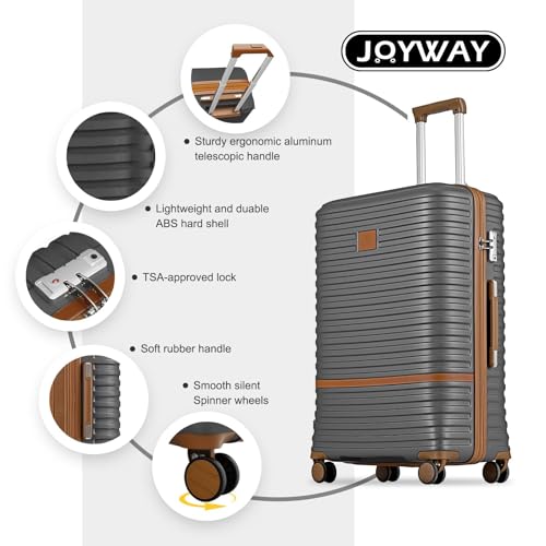 Expandable Carry-On Luggage Set, Lightweight Hard Shell 20 Inch with Spinner Wheels M12570