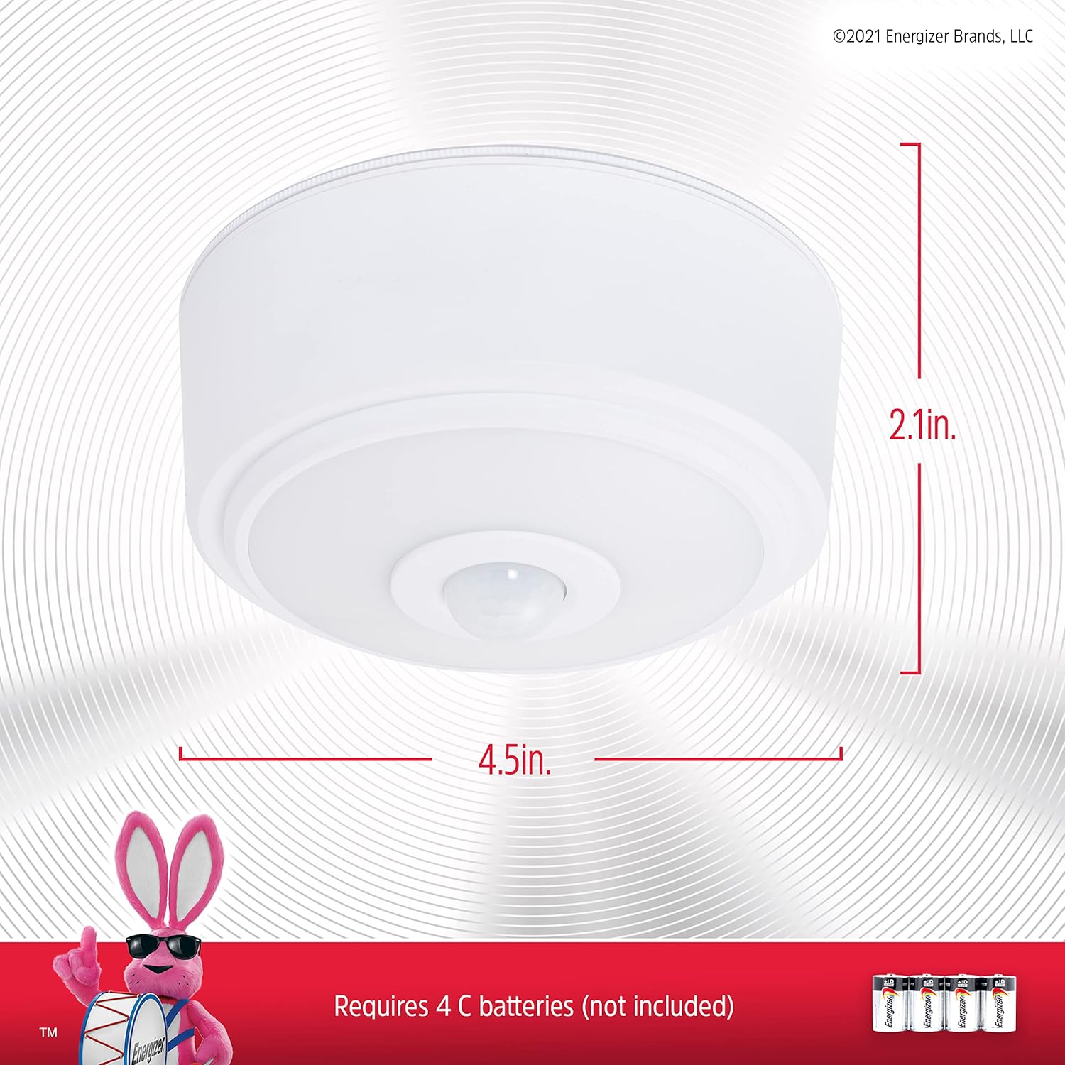 Motion Activated LED Ceiling Light, 2 Pack, Battery Operated, Wireless N820