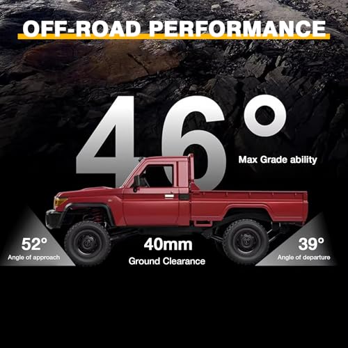 1/12 RC Rock Crawler 4x4 Pickup Truck, 2.4GHz Remote Control Off Road Car N638729