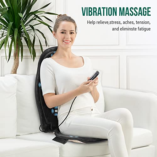 Vibration Back Massager with Heat, Seat Cushion N820