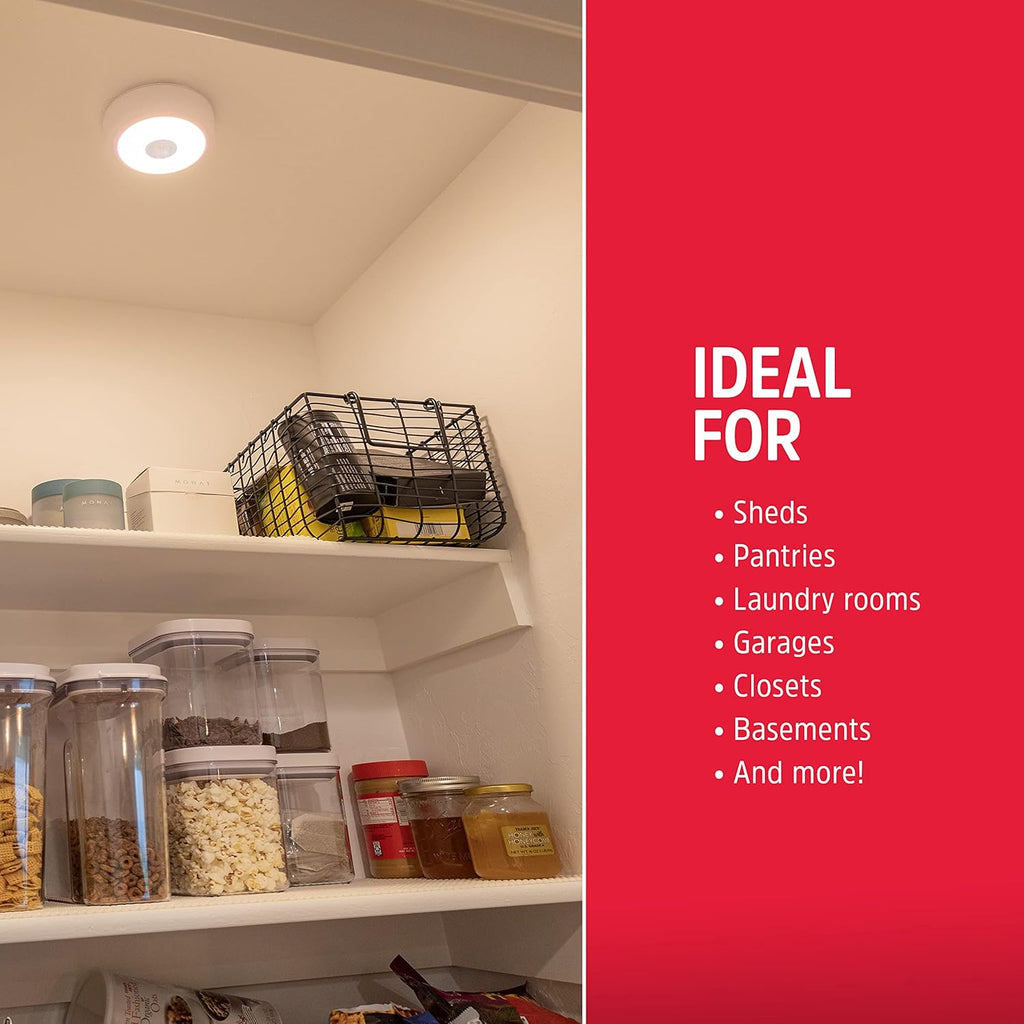 Motion Activated LED Ceiling Light, 2 Pack, Battery Operated, Wireless N820