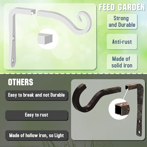 Wall Hook Hanging Plant Bracket 10 Inch 2 Pack, Black Z66793