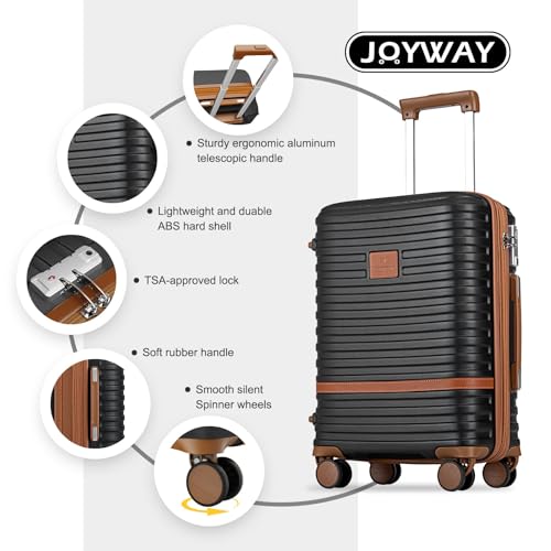 Expandable Carry-On Luggage Set, Lightweight Hard Shell 20 Inch with Spinner Wheels M12570