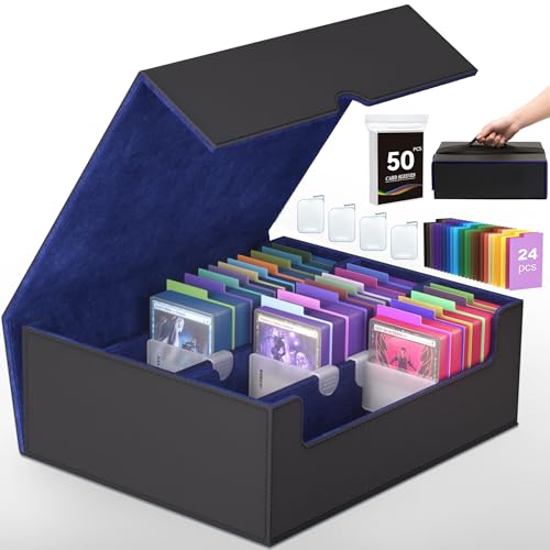 Trading Card Storage Box with 50 Sleeves and 24 Dividers G3044