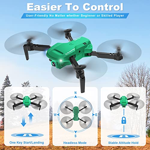 Drone with 1080P HD Camera, Foldable, Carrying Case, 2 Batteries O8650