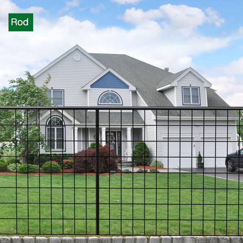 Black PVC Coated Welded Wire Fence 24in x 25ft Garden Border Fencing Roll T156