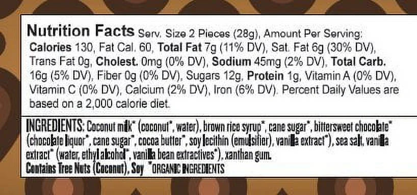 Coconut Milk Caramels, Vanilla, 15 Pack V340794