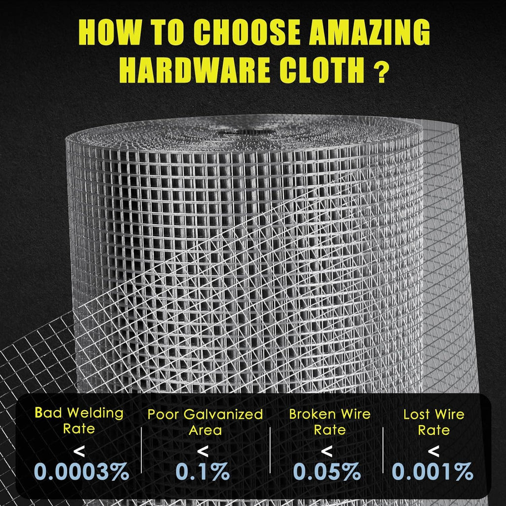 Galvanized Hardware Cloth 1/2 Inch Mesh 19 Gauge Roll P875164