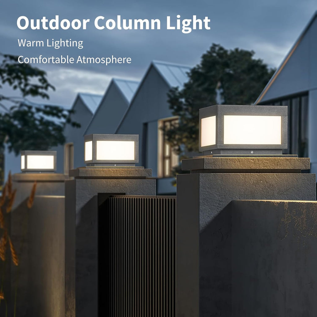 Outdoor LED Post Light, IP65 Waterproof Aluminum Pillar Lamp for Deck and Garden U536329