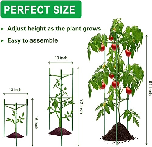 Tomato Cages for Garden, Deformable Plant Stakes up to 48 Inch N148