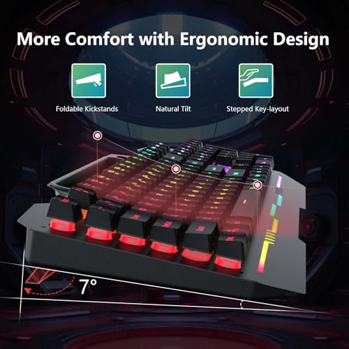 Gaming Keyboard and Mouse Combo, RGB Backlit, USB Wired A5894