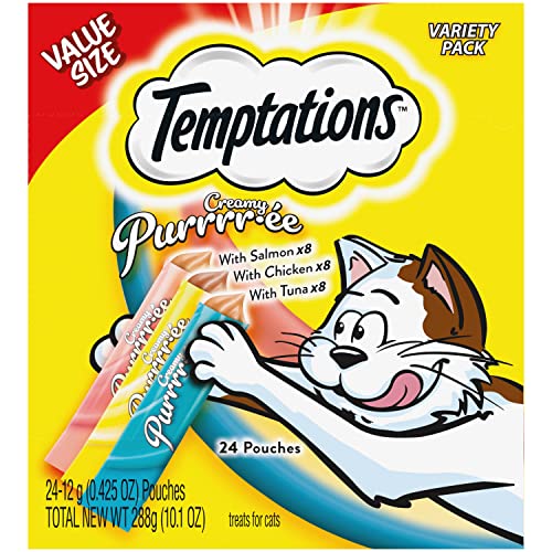 Creamy Puree Lickable Cat Treats, 0.42 oz Tubes, 48 Count Y26330