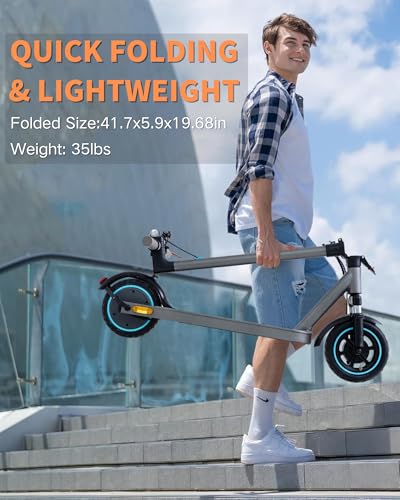 Electric Scooter for Adults, 500W Motor, Folding with Dual Suspension D383