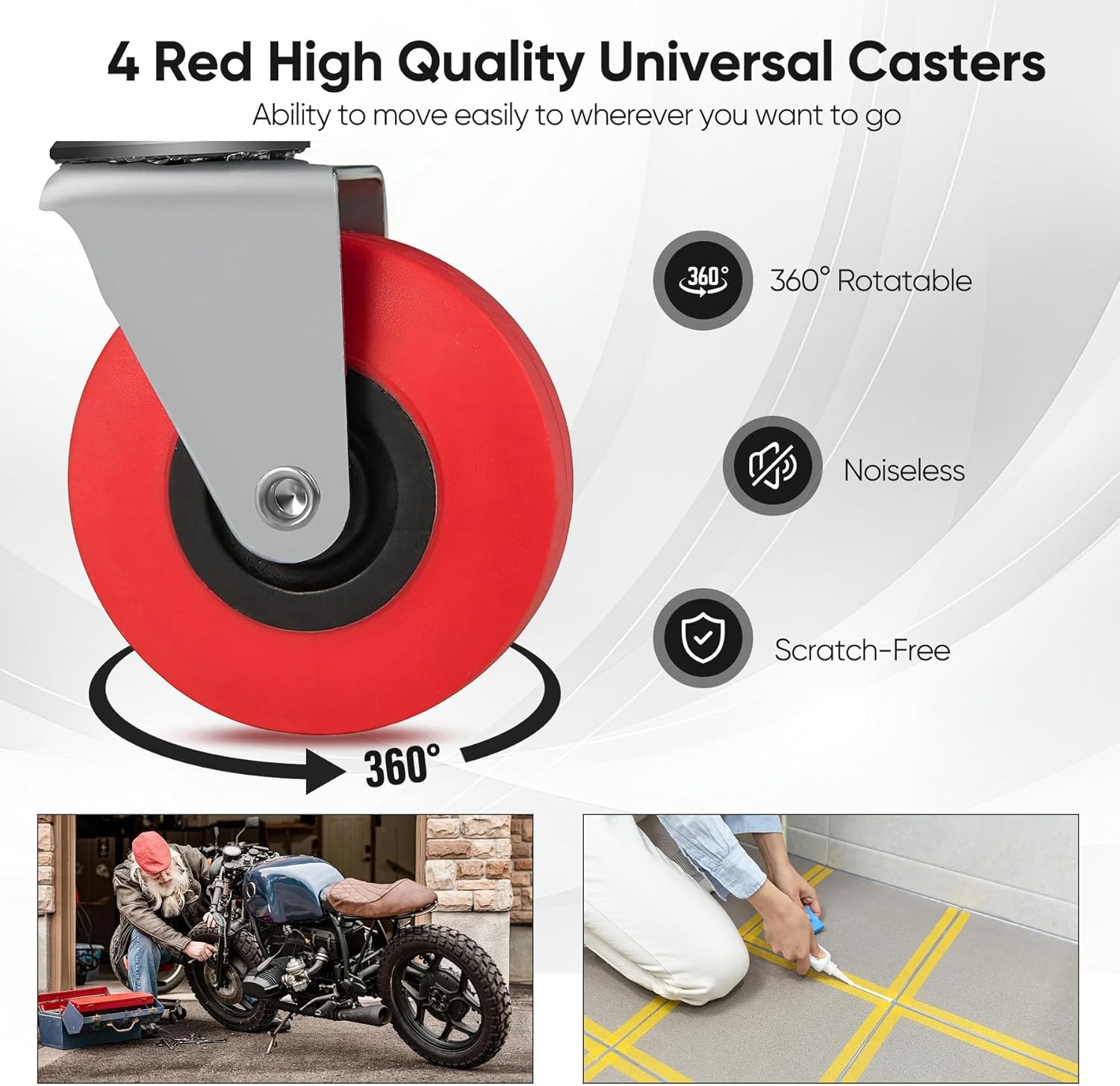 Garage Roller Seat with Tool Tray, Heavy Duty Mechanic Creeper, 250 LBS Capacity A890
