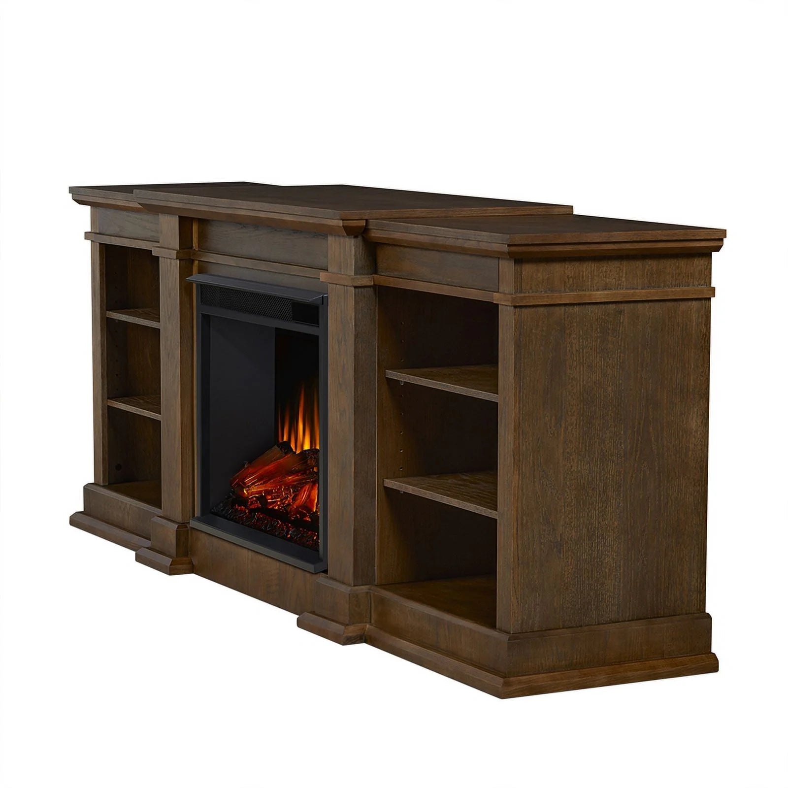 Electric Fireplace TV Stand in Heritage Oak S43954