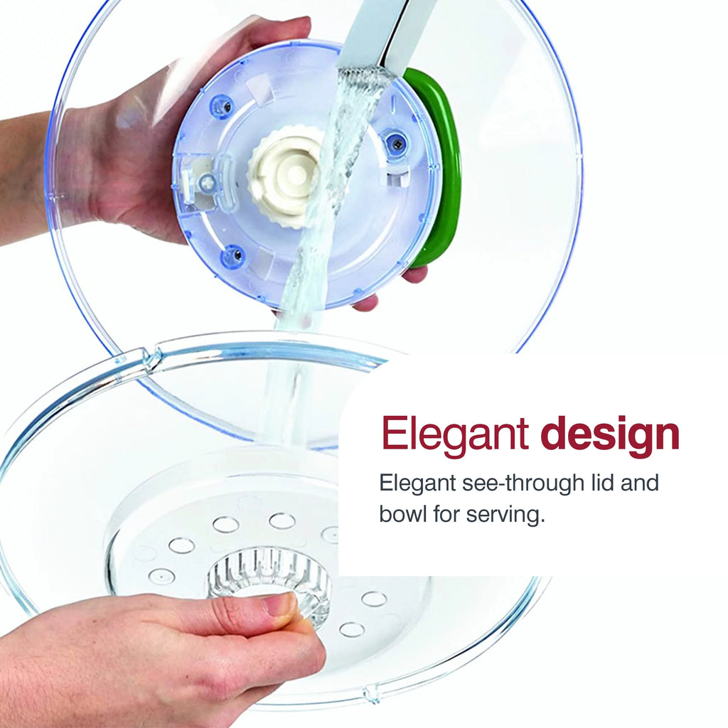 Salad Spinner with Lid Handle, Large, Green X9556