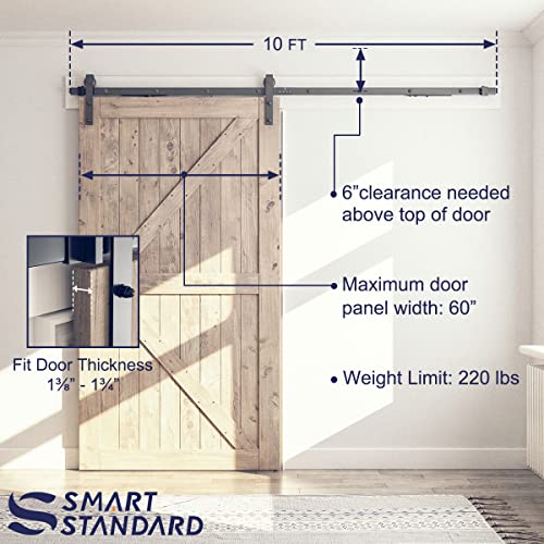 Sliding Barn Door Soft Close Hardware Kit for 36-40 Inch Door Panel Q939896