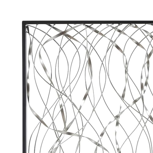 Metal Wall Art, 46" Black Wall Decor, Modern Hanging Wall Decoration L563