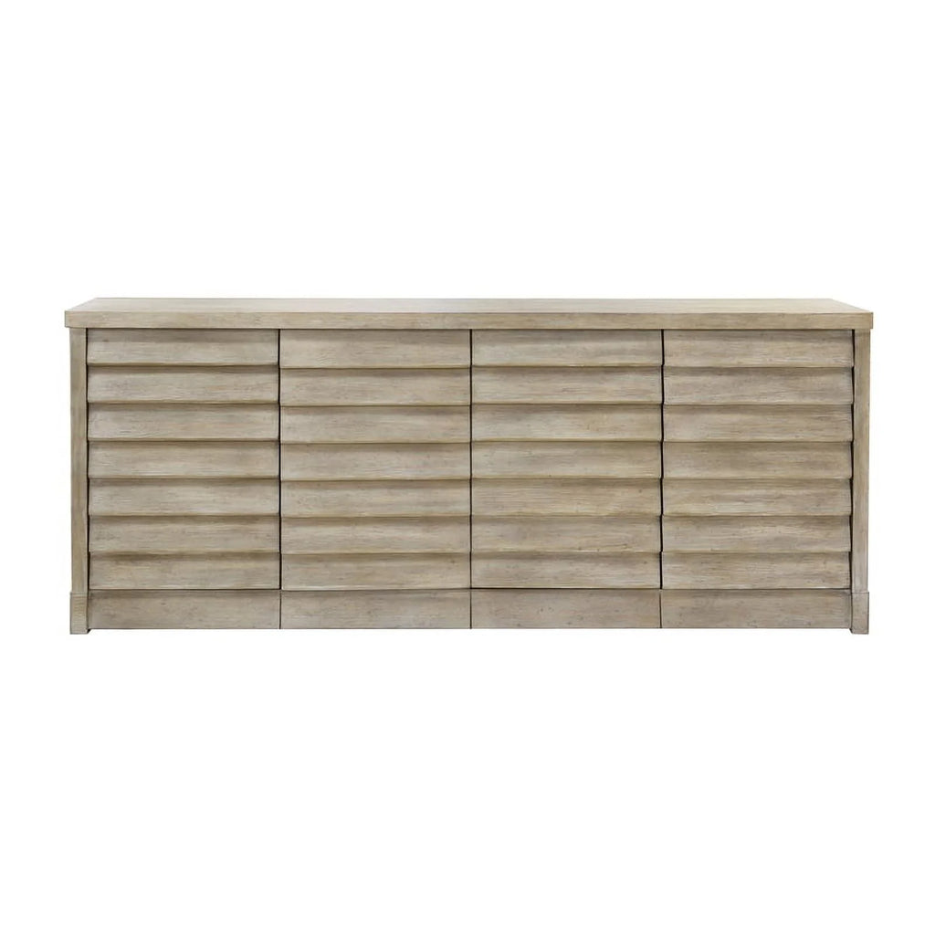 4 Door Wood Credenza with Storage in Natural Sand Finish J500