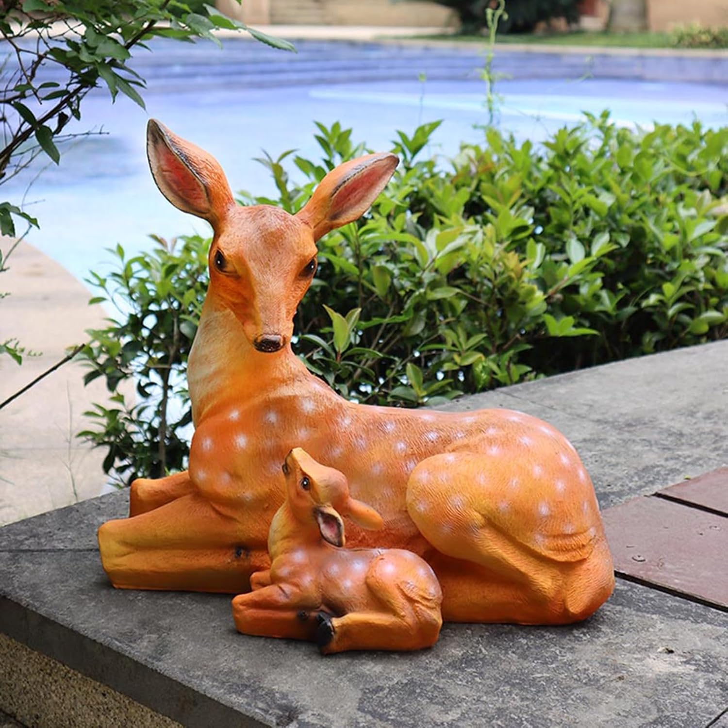Garden Ornaments Sika Deer Animal Sculpture Outdoor Lawn Statue W68920