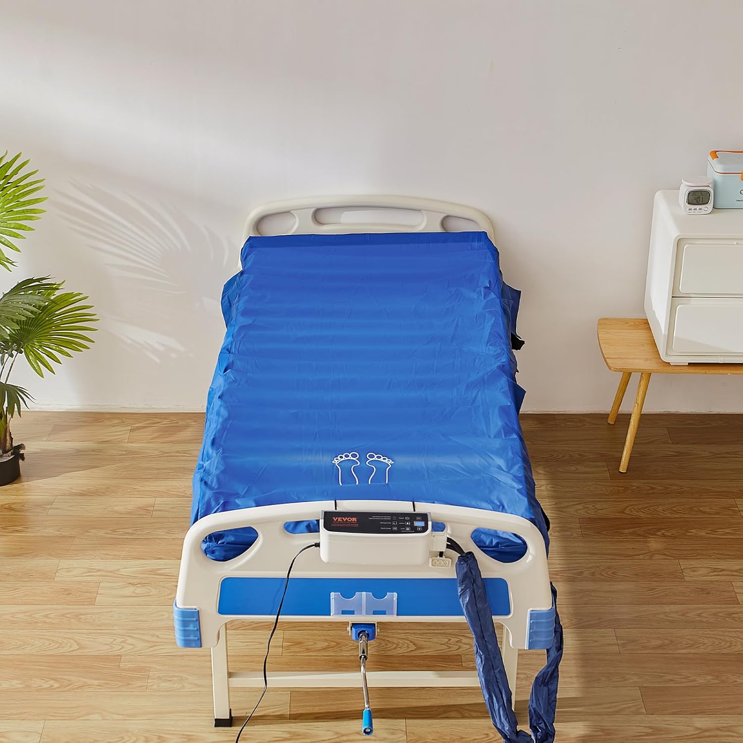 Alternating Air Pressure Mattress, Dual-Layer Pad for Hospital Beds, 450LBS Capacity with Electric Quiet Pump H2199