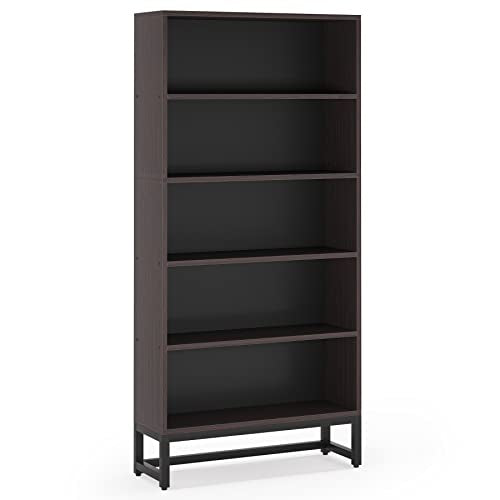 70.8 Inch Tall 5-Tier Bookcase with Closed Back Shelf for Living Room, Bedroom S15331