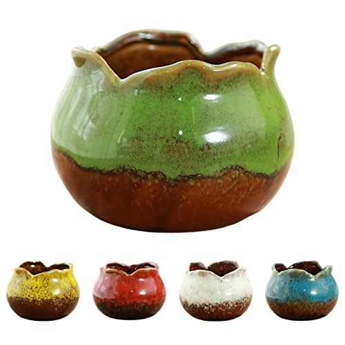 Ceramic Mini Plant Pots with Drainage for Succulents T869