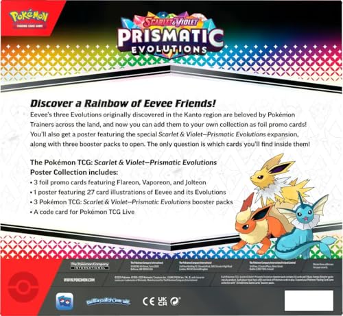 Pokemon TCG Scarlet & Violet Prismatic Evolutions Poster Collection W315