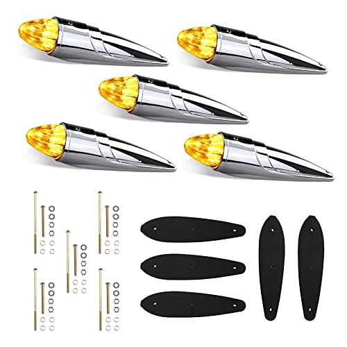 Cab Marker Light 17 LED Amber Roof Running Lights Waterproof for Heavy Duty Truck V6184