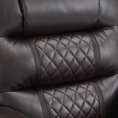 Zero Gravity Power Recliner Chair with Heat and Vibration Massage, USB Ports, Cup Holders, Faux Leather G3748