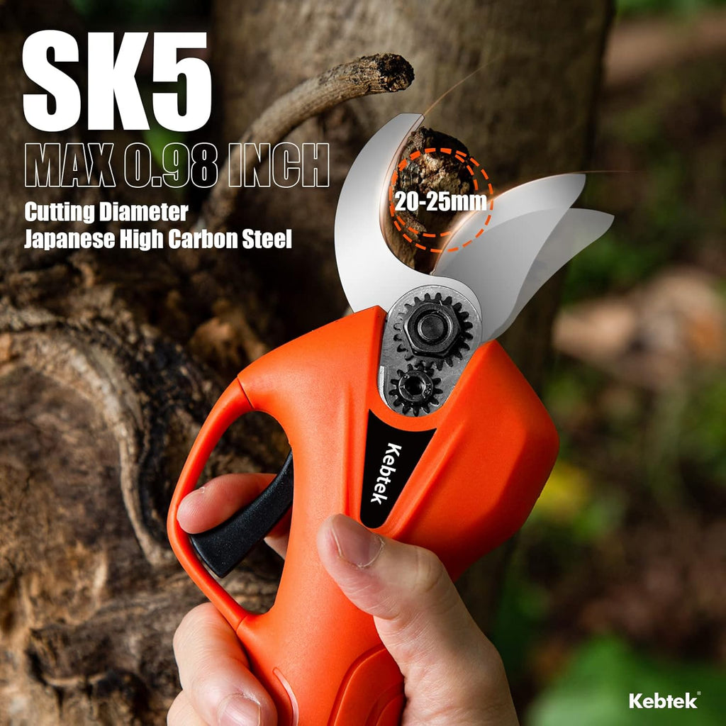 Cordless Electric Pruning Shears with 2Ah Batteries, 25mm Cutting Diameter A3494