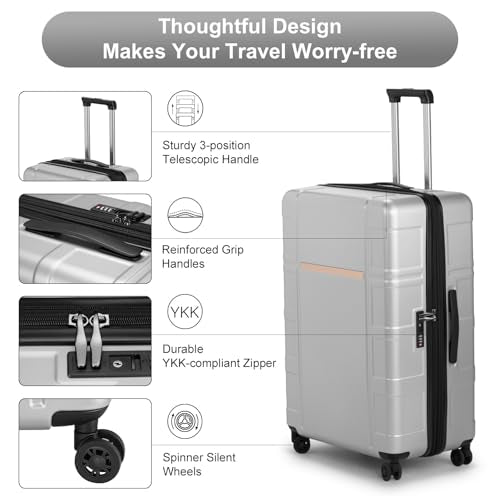 Luggage Expandable 3 Piece Set Suitcase with TSA Lock Spinner Wheels 20/24/28in S545211