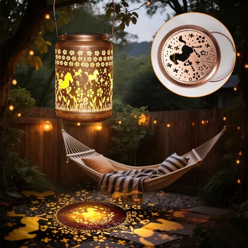 Solar Lanterns Outdoor Turtle Garden Decor Waterproof Hanging Light L4405