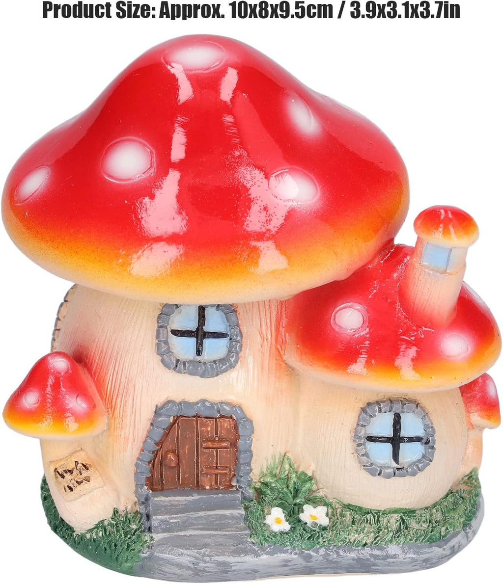 Mushroom House Sculpture Resin Fairy Garden Decor L426