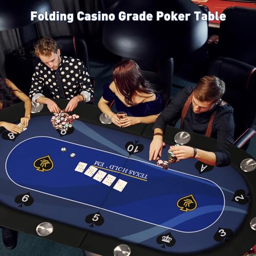 Foldable Blackjack Poker Table with Cup Holders G3690
