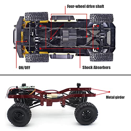 1/16 Scale 4WD Offroad Rock Crawler RC Truck with 2.4Ghz Remote Control X720