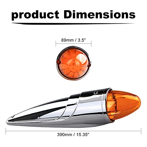 Cab Marker Light 17 LED Amber Roof Running Lights Waterproof for Heavy Duty Truck V6184