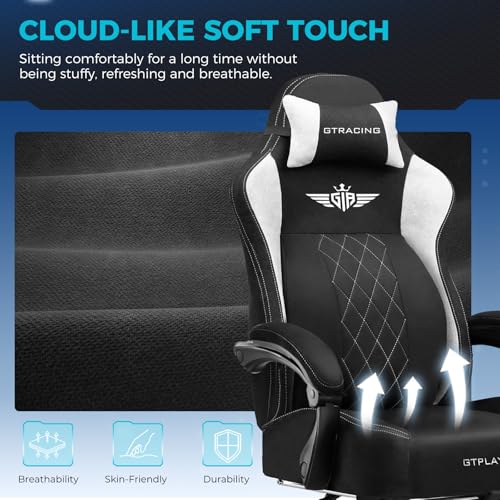 Big and Tall Gaming Chair with Breathable Fabric and Lumbar Support U62154