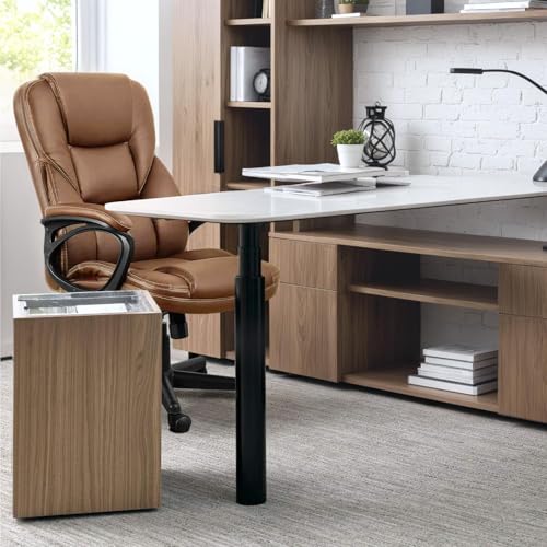 Office Executive Chair High Back Adjustable Swivel PU Leather with Lumbar Support I3854