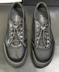 Prada Men's Black and Charcoal Gray Sneakers